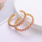 Pink rhinestone hoops